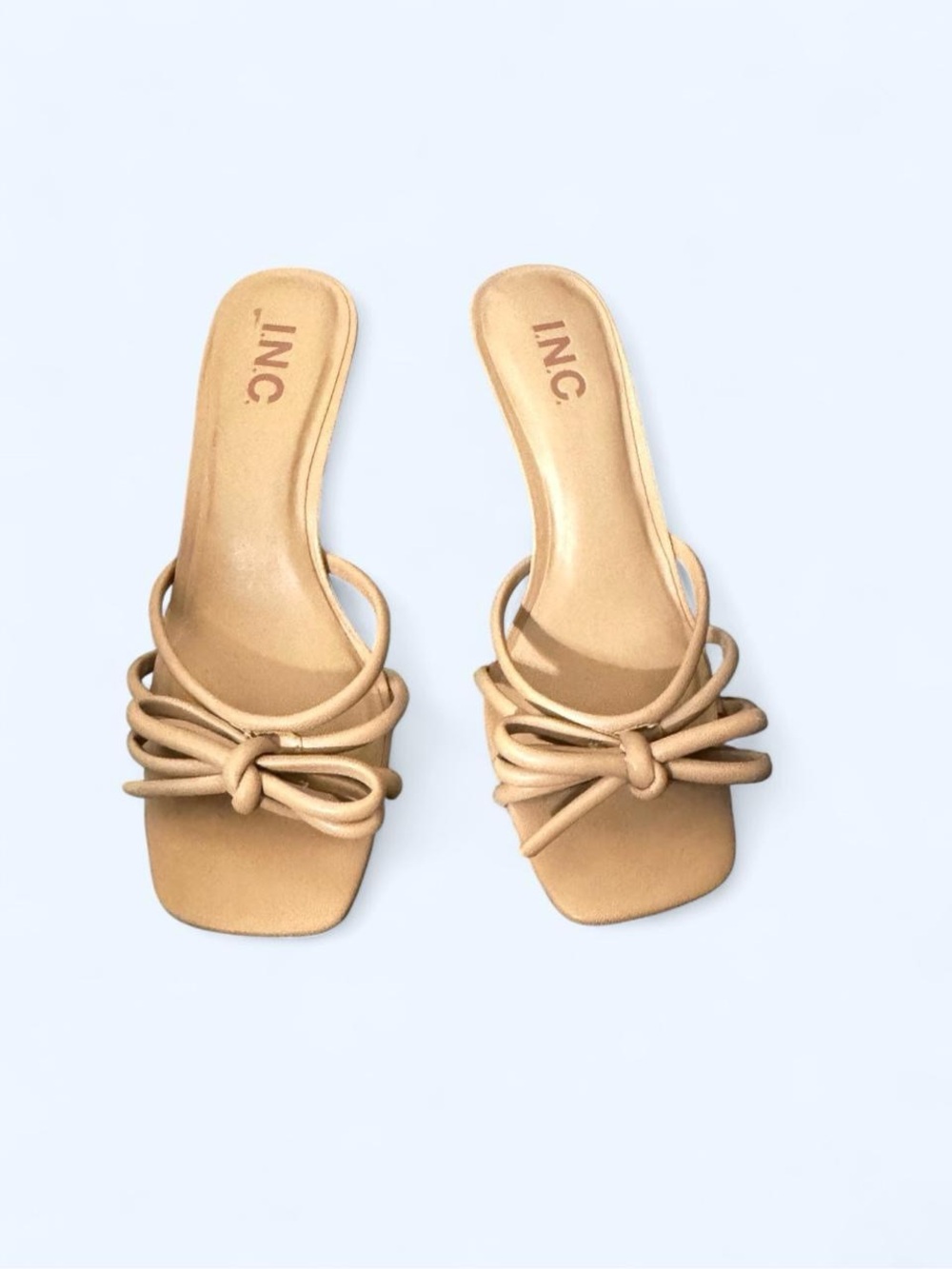 Tan bow kitten heels from I.N.C - Picture 2 of 4